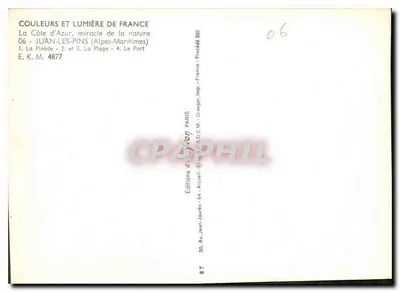 Juan-les-Pins — vista panorâmica — Éditions Arcueil — Verso