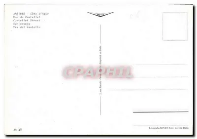 Antibes - Via del Castello — Litografia SEVEN S.r.l. Verona Italia — Verso