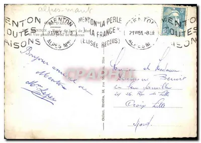 Vista general tomada desde Gagavan — Menton, Alpes-Maritimes — editor 'La Perle' — Reverso