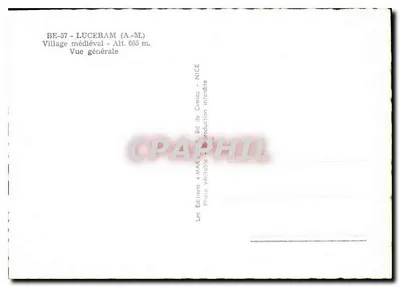 Luceram (A.-M.) — Miasto średniowieczne — Ogólny widok — Wydawnictwo MARC - NICE — Rewers