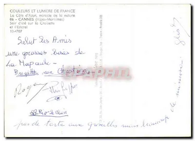 Cannes — Wiosenny wieczór na Croisette — Wydawca: Franco - Prodigé, nr 06-4707 — Rewers