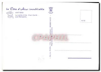 Antybas — widok panoramiczny — Ed. A. Rion — Rewers