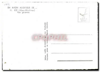 Éze — Widok ogólny — LAPIE SERVICE AERIEN — Rewers
