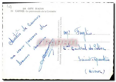 Cannes - Promenada Croisette — Wydawnictwo Rella, nr 25 — Rewers