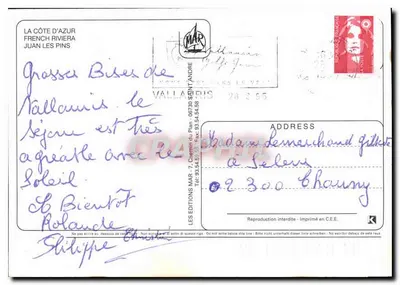 Juan les Pins — vista panorâmica — Éditions MAR — Verso