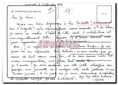 La Rochelle — widok na port z wieżami twierdzy — CPAPHIL — Rewers