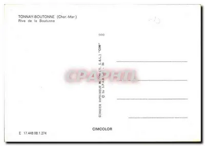 Tonnay-Boutonne — Oever van de Boutonne — Combier Imprimeur (71) S.A.L. n° 17.448.08.1.274 — Achterkant