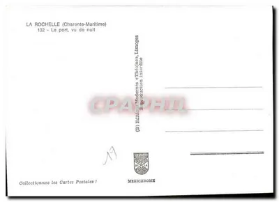 La Rochelle ~ Noc — Wydawnictwo Modernes Théofiac — Rewers