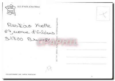 Ilha d'Aix — vista panorâmica — Edição n°114 — Verso