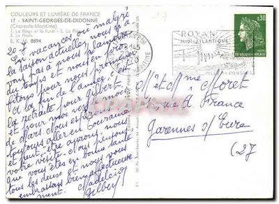 Saint-Georges-de-Didonne — praia, farol e floresta — Éditions Royan — Verso