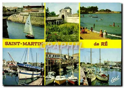 Saint-Martin-de-Ré — diferentes aspectos do porto e da praia — Editora ESTEL, n° 40 Y