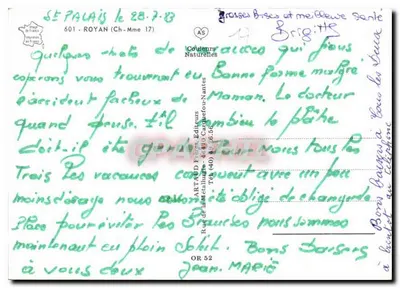 Royan — Pamiątka z Royan — Saintongeaise — Rewers