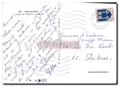 Praia da Embelle, parte sul — Ronce-les-Bains — editor Tito — Verso