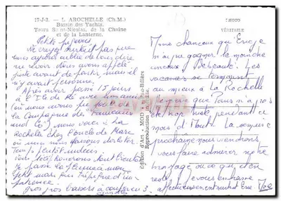 पोर्ट डी ला रोचेल - बासिन डेस याक्ट्स एट टूर डी ला लैंटर्न - एडिशन डी आर्ट एंड मॉड पॉल-बिलेर — पीछे