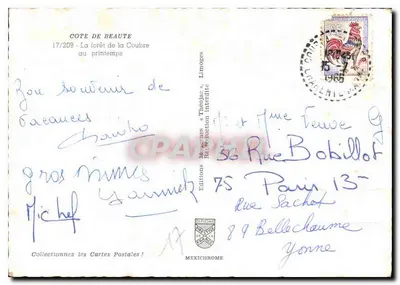 Las Coubre — wiosna — Wydawnictwo Mechaniczne & Théolais, Limoges — Rewers