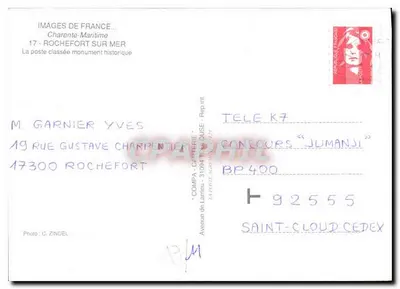 Rochefort-sur-Mer — Palazzo comunale — Charente-Maritime, editore Charente-Maritime — Verso