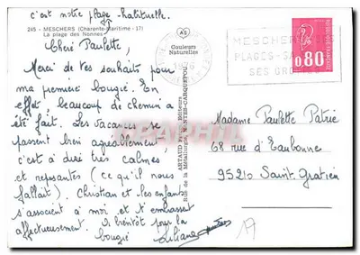 Plaża Siostry — Meschers-sur-Gironde — wydawca Artaud & Cie — Rewers