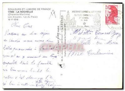 Rue du Palais — La Rochelle — Wydawnictwo An Vyon — Rewers