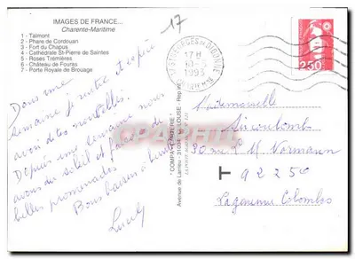 Percorrendo a Charente Maritime — Imagens da França, série 17 — Verso