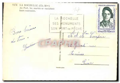 La Rochelle — Porto de pesca — Edição da Europ — Verso