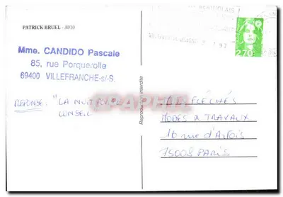 Patrick Bruel — w koncercie — wydawca nieznany, numer serii 3387 — Rewers