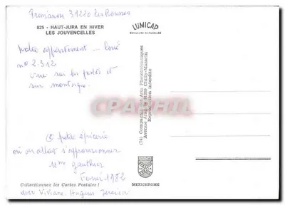 Hôtel Les Jouvençelles — Premianon, Haute-Savoie — wydawca IRIS — Rewers