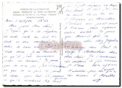 वैल के किला - प्लेज़ - डॉर्डोन्ग के गोर्ज़ - कला के संस्करण माइकल, संख्या 599 — पीछे