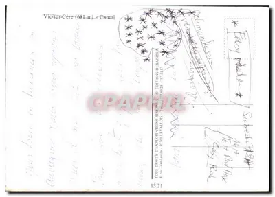 Vic-sur-Cère — widok lotniczy — Éditions Levallois — Rewers