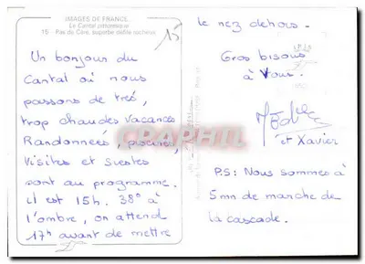 Pas de Cère — Przejście skaliste — Images de France, n°15 — Rewers