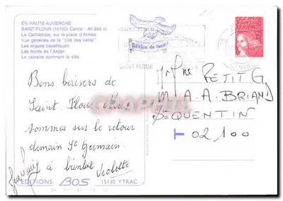 Saint-Flour — visão geral e locais — Éditions Bos — Verso