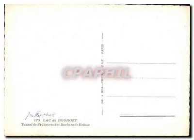 Lago do Bourget — Tunel de St-Innocent e Rochas de Brison — C.A.P. Paris — Verso