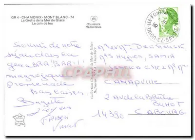 A Grotta da Mer de Glace — Chamonix-Mont-Blanc — editor Couleurs Naturelles — Verso