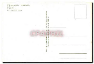 De Cartuja - Valldemosa — De Cartouche — Uitgever: Ediciones Agata, Barcelona — Achterkant