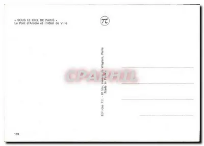 Most Arcole i Ratusz — Paryż — Éditions P.I. — Rewers