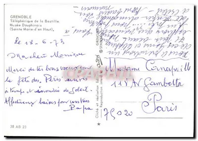 Grenoble — Teleferyk Bastille — Muzeum Dauphinois (Sainte-Marie-d'en-Haut) — SPADEMBE Éditions — Rewers