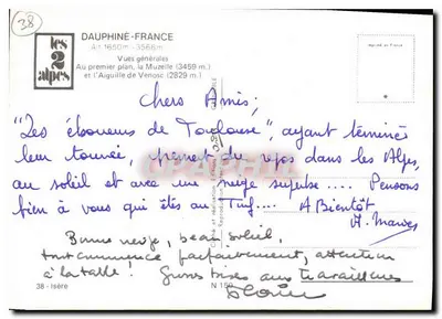 Les 2 Alpes — Vistas gerais — Editor Les 2 Alpes, N° 38 — Verso