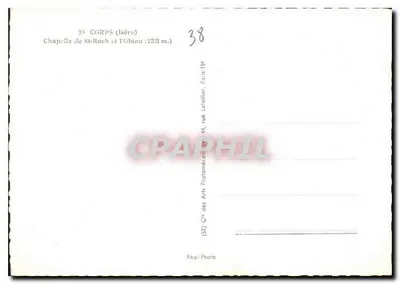 Corps (Isère) — Capela São Roque e o Obiou (2703 m) — Cie des Arts Photographiques, Paris — Verso