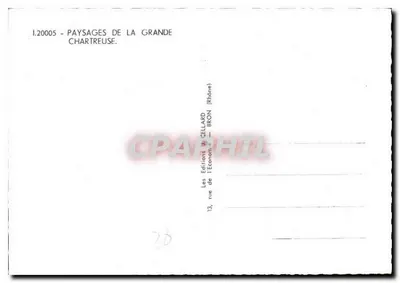 Paisagens da Grande Chartreuse — Les Éditions Gellard, Bron (Rhône) — Verso