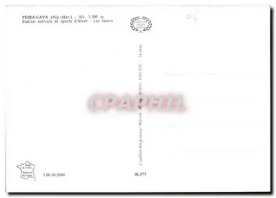 Peïra-Cava (Alpi Marittime) — Stazione estiva e sport invernali — I tornanti — Editore Combier, Mâcon — Verso