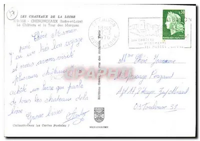 Zamek Chenonceau — Wieża Marque — Wydawnictwo Zamek Loary — Rewers