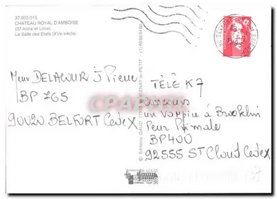 Królewski Zamek w Amboise — Sala Stanów (XVe wieku) — Éditions Gaude & Louis — Rewers