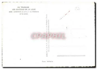 Amboise — O Castelo e a Loire — Greff — Verso