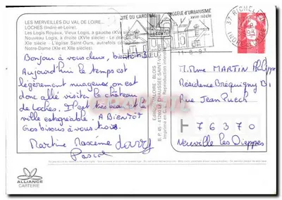 Castelos da Loire — Loches — Edição Valoire — Verso