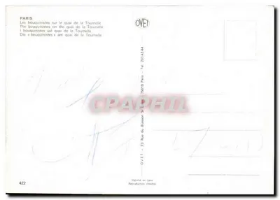 Bouquinistas no cais da Tournelle — Paris — O.V.E.T. — Verso