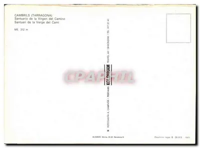 Cambrils (Tarragone) — Santuario de la Virgen del Camino — wydawca Alogran — Rewers