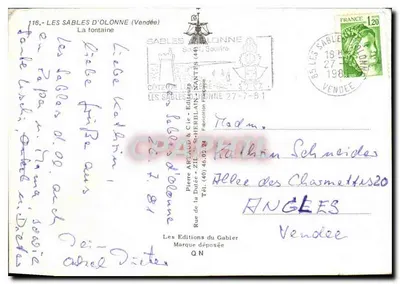 Les Sables-d'Olonne — A fonte — Les Sables d'Olonne (44) — Editor: Les Sables d'Olonne — Verso