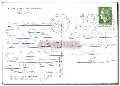 Casino de la Forêt — Le Touquet-Paris-Plage — Edición Sapromos — Reverso