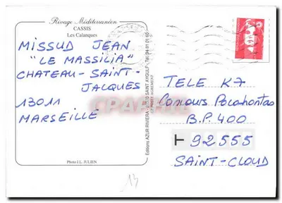 Cassis — Brzeg Morza Śródziemnego — Wydawnictwo J.L. Julien — Rewers