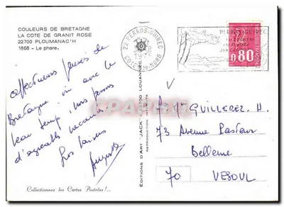 Farol de Ploumanac'h — Costa do Granito Rosa — Éditions d'Art 'Jack' — Verso