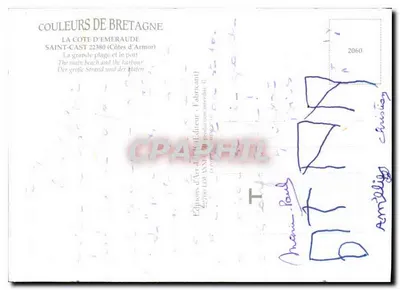 Saint-Cast — Strand und Hafen — Éditions d'Art J. Lannier — Rückseite